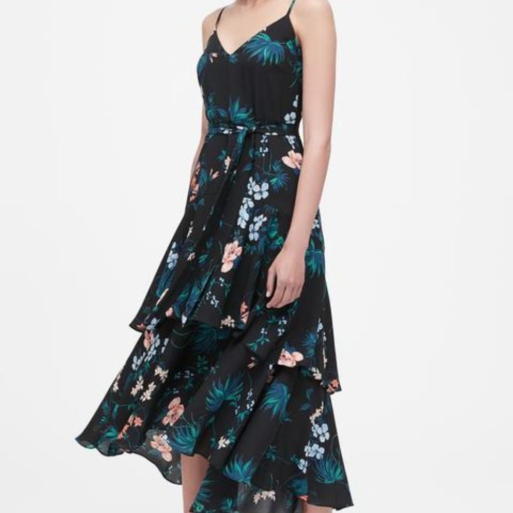 Banana Republic Floral Ruffled Maxi Dress